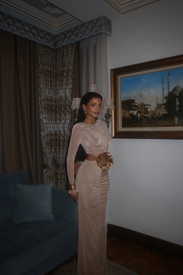 Beige Fierello Dress