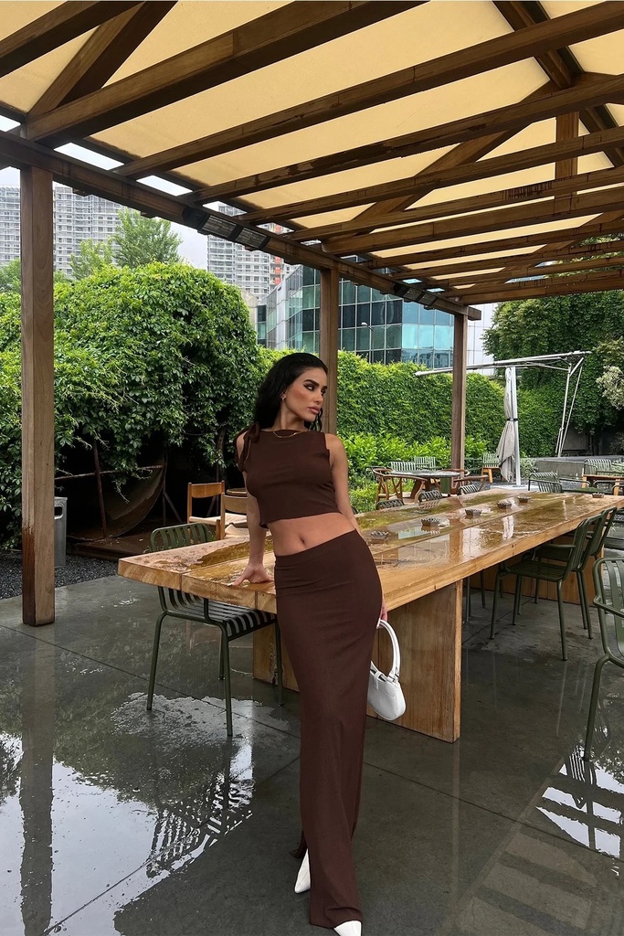Brown Skirt Suit
