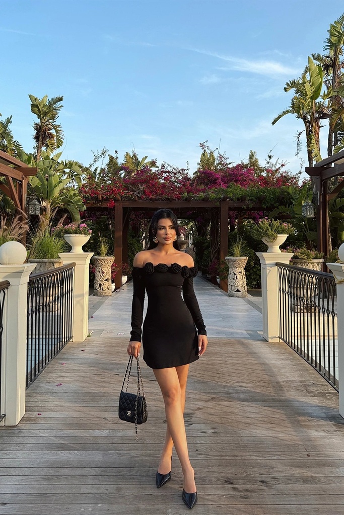 Black Rose Mini Dress