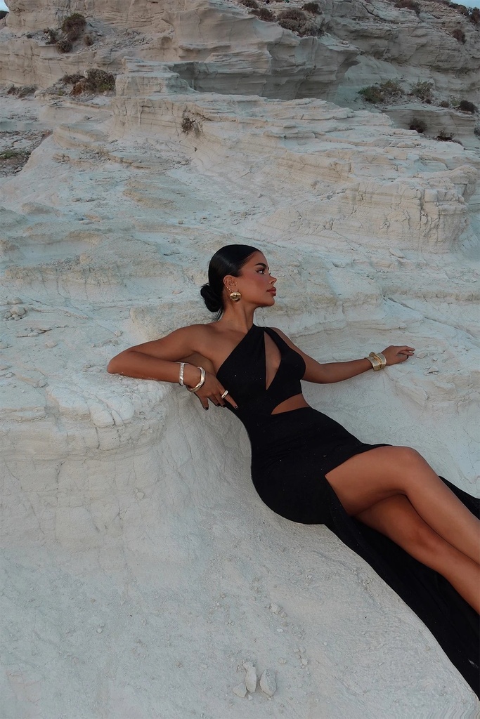 Black Narcisa Glitter Dress