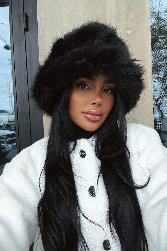 Black Plush Hat