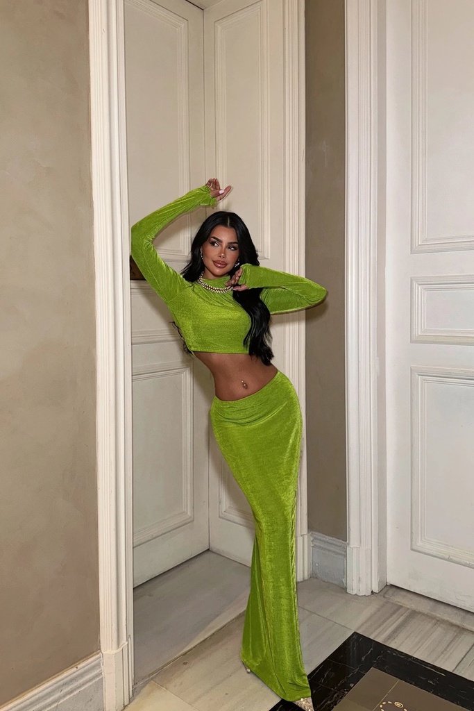 Green Skirt Suit