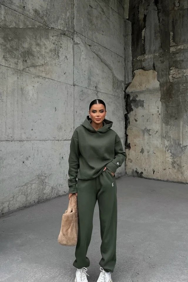 Haki E Written Tracksuit Suit