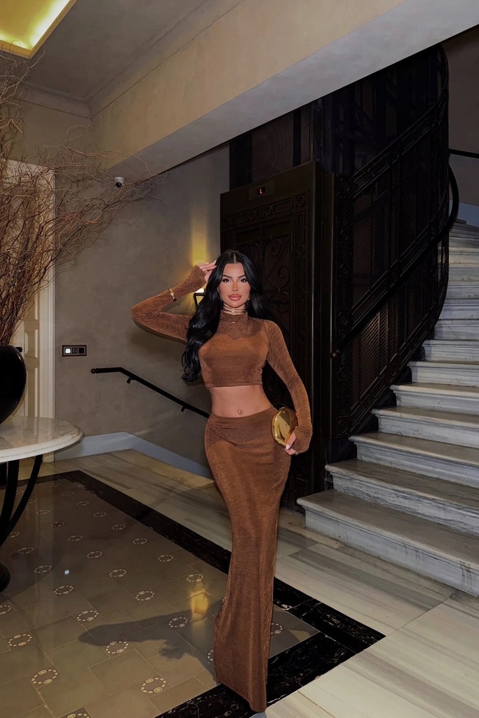Brown Skirt Suit