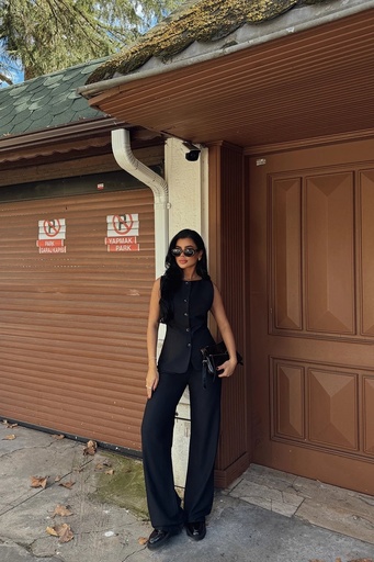 [ATE-1761-SML222] Black Trouser Suit