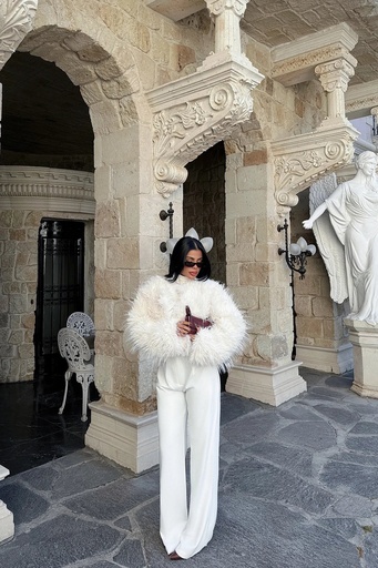 [ATE-1706-SML222] White Short Fur