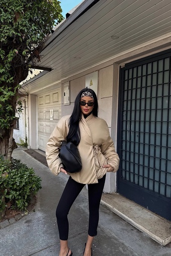[ATE-2380-SML222] Cream Chleo Puffer Jacket