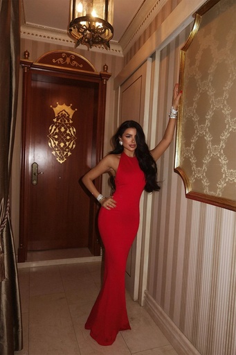 [ATE-2245-XSSML1221] Red Thelma Long Dress