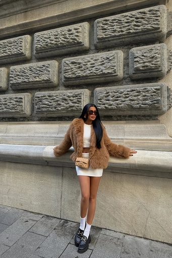 [ATE-1597-SML222] Tan Short Fur
