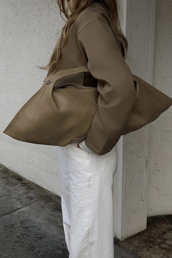 [ATE-2494-SSTD6] Cream Marlon Leather Bag