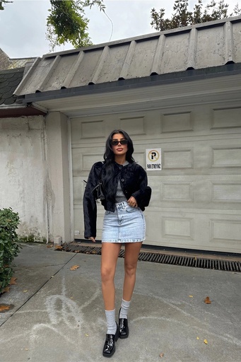 [ATE-1930-SML222] Black Button Detail Jacket