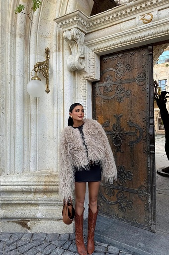 [ATE-1708-SML222] Beige Short Fur