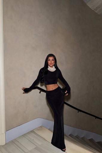 [ATE-1988-XSSML1221] Black Skirt Suit