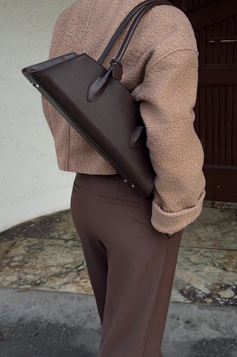 [ATE-2451-SSTD6] Brown Nersia Leather Bag