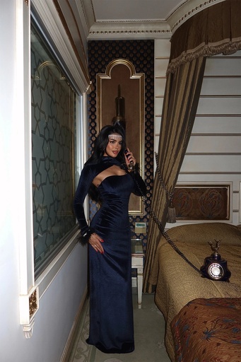 [ATE-2291-XSSML1221] Navy Blue Bolero Dress