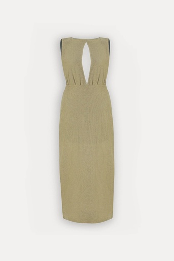 [ATE-1649-SML222] Khaki Basic Mini Dress