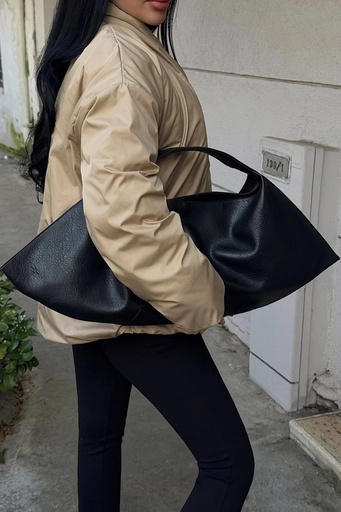 [ATE-2450-SSTD6] Black Marlon Leather Bag